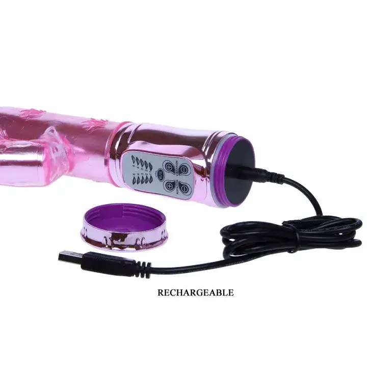 Throbbing Bunny - Vibrador rotador rampante rosa para placer máximo - Imagen 9