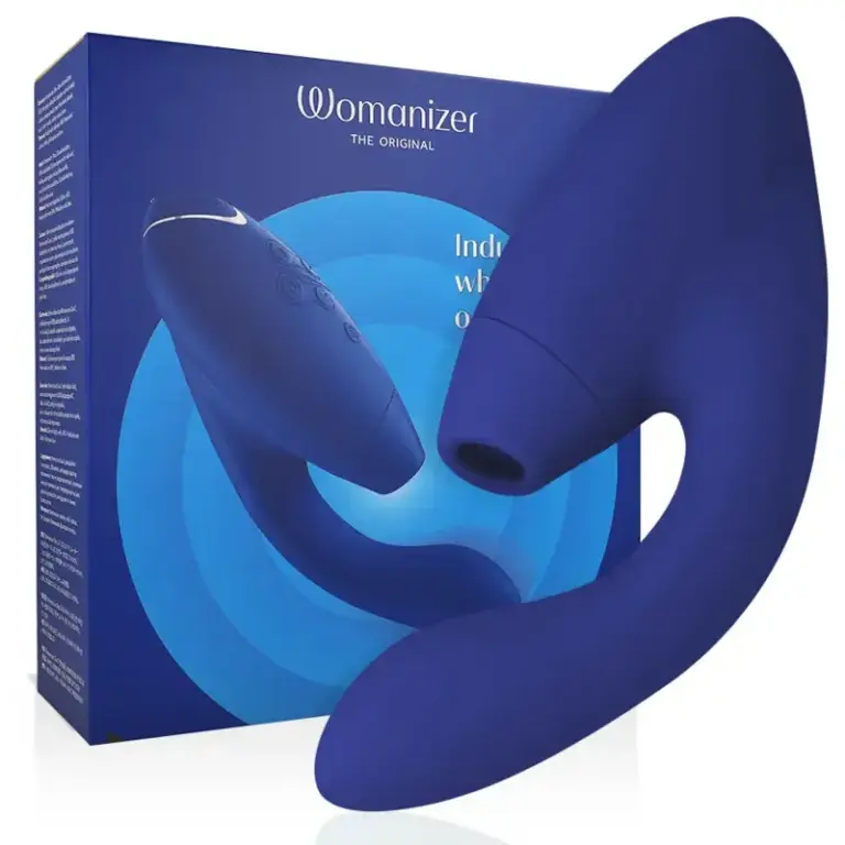 WOMANIZER - DUO 2 Estimulador Azul - Placer Dual y Orgasmos Inigualables