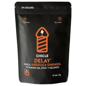 WUG DELAY – Chicle funcional con Zinc, Selenio y Vitamina B6 para mayor control y resistencia en los momentos íntimos