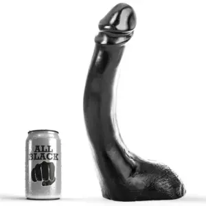 ALL BLACK - Dildo Negro 29 cm Fisting Profesional y Flexible