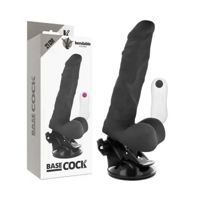 BASECOCK - Vibrador Realístico Articulable con Control Remoto 21 cm