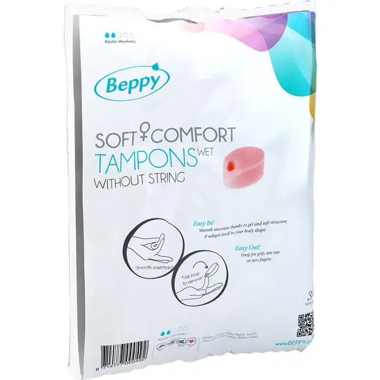 BEPPY - Tampones Lubricados Premium sin Hilo para Comodidad