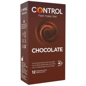 CONTROL - Preservativos con Sabor a Chocolate 12 Unidades Premium
