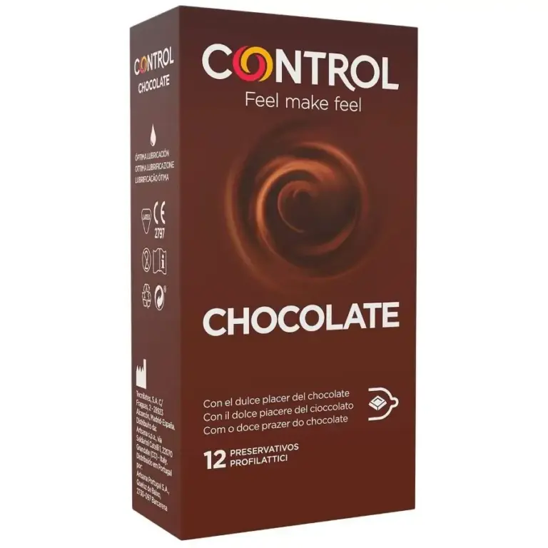 CONTROL - Preservativos con Sabor a Chocolate 12 Unidades Premium