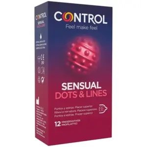 Control - Preservativos Sensual Dots & Lines Premium 12 Uds