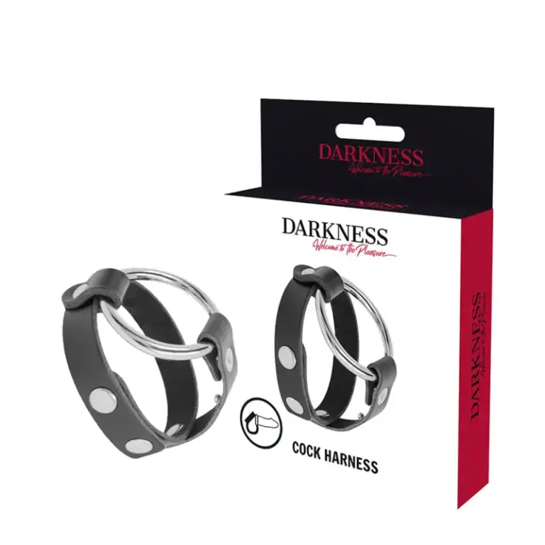Darkness - Anillo para Pene y Testículos BDSM Ajustable