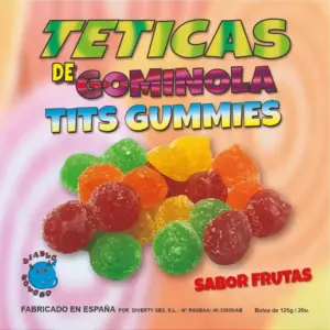Diablo Goloso - Teticas de Gominola Surtidas Azúcar Sexy y Divertidas
