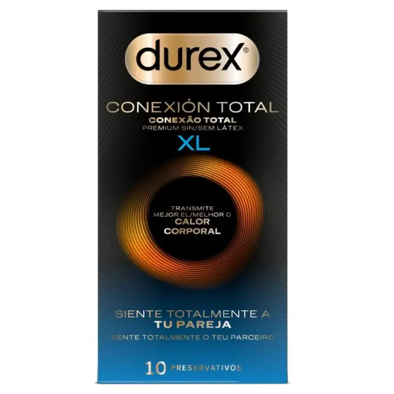 DUREX - Conexión Total XL Ultra Fino Plus Sin Láttex 10 Unidades