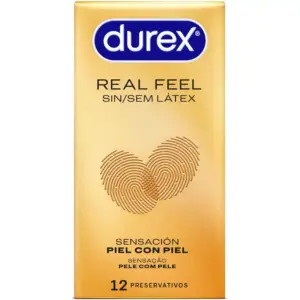 DUREX - Preservativos Real Feel Sin Látex 12 Unidades Premium
