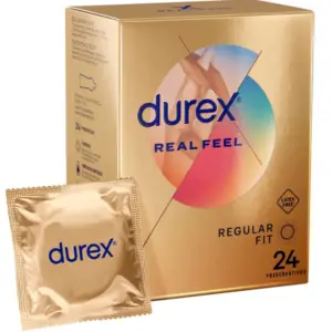 DUREX - REAL FEEL Preservativos Sin Látex 24 Unidades