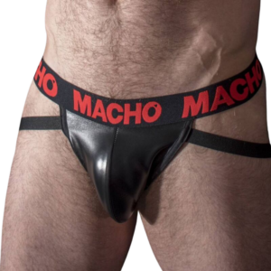 MACHO - Jock Cuero Rojo Sensual y Elástico para Hombres