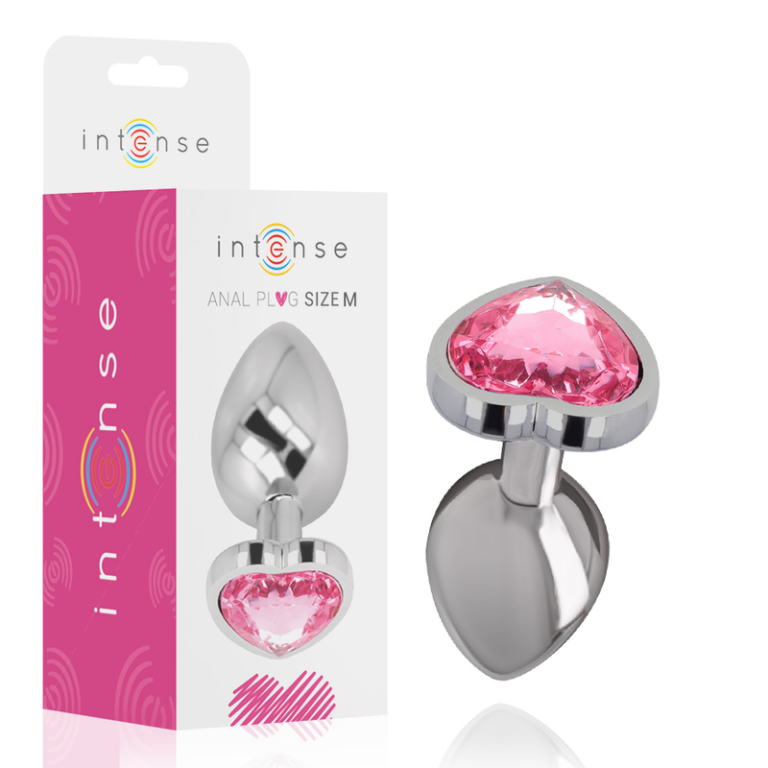 INTENSE - Plug Anal Metal Corazón Rosa M Premium