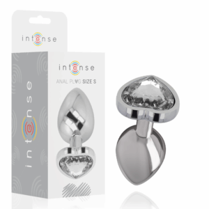 INTENSE - Plug Anal Metal Corazón Blanco Premium