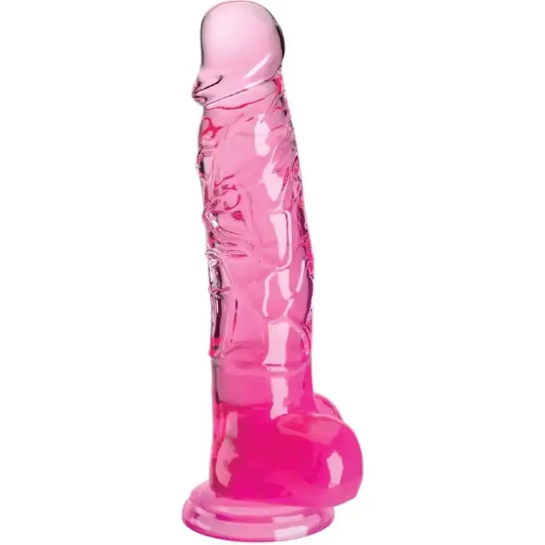 KING COCK - Pene Realista Clear 16.5 cm Rosa Premium