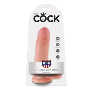 KING COCK - PENE REALÍSTICO NATURAL 17.8 CM Premium