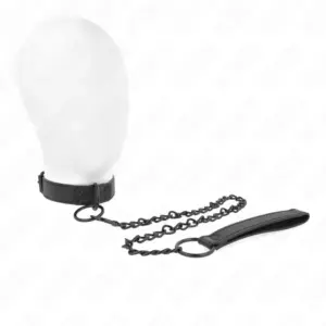 KINK - Collar con Correa Oscuro Ajustable 37-54 cm