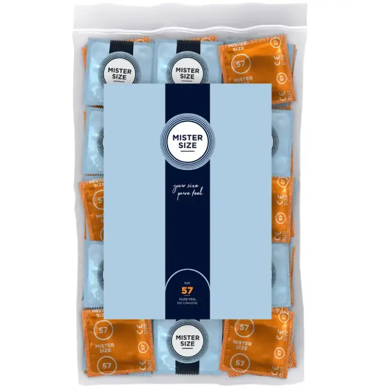 MISTER SIZE - Preservativos Talla L 57 mm Originales y Ultrafinos