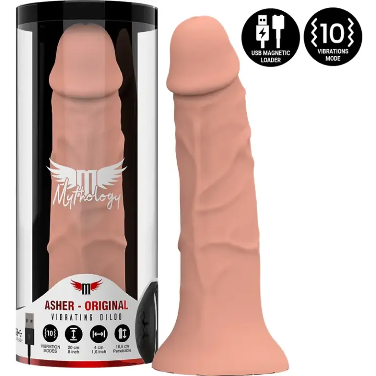 MYTHOLOGY - ASHER ORIGINAL DILDO M - Vibrador Premium con Tecnología Watchme