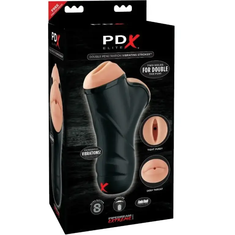 PDX ELITE - Masturbador Masculino Doble Boca y Vagina Premium
