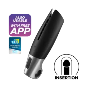 Satisfyer - Power Masturbator Premium Negro y Plata