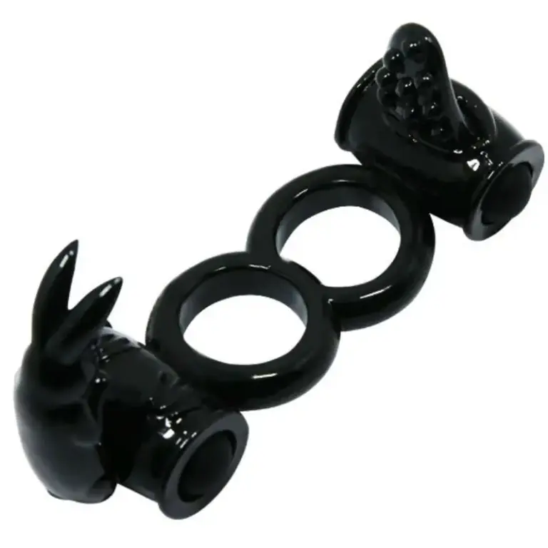 BAILE - Anillo Vibrador Rabbit Doble Premium para Parejas