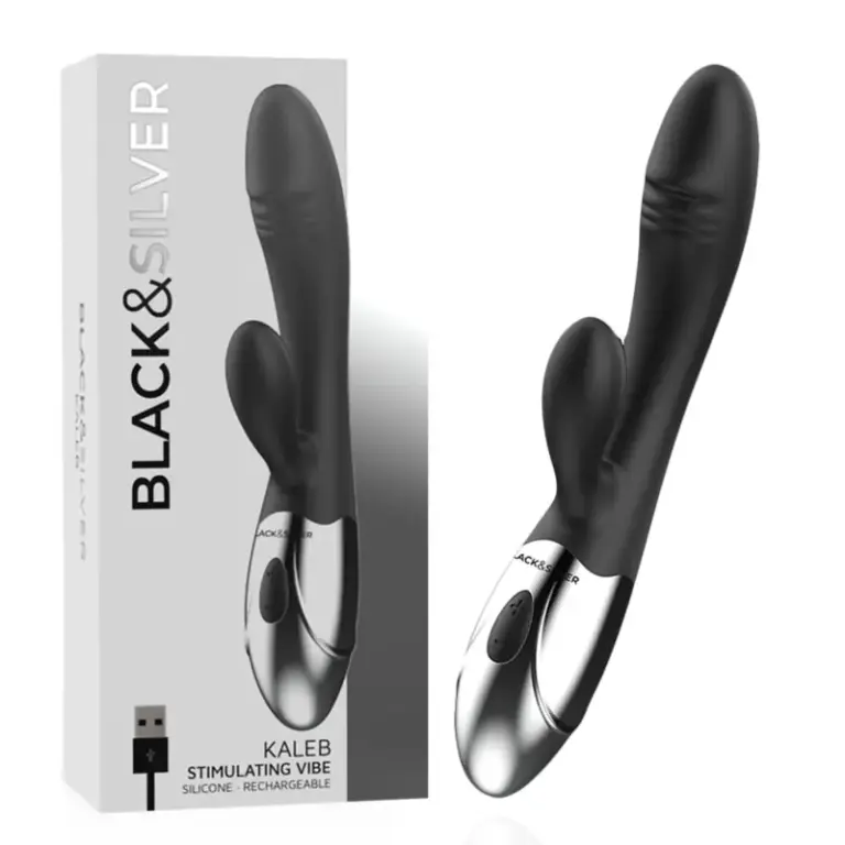 BLACK&SILVER - KALEB Vibrador Rabbit Premium con 10 Modos