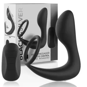 BLACK&SILVER - Masajeador Anal Control Remoto Premium Negro