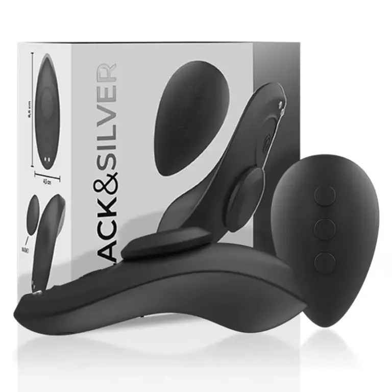 BLACK&SILVER - PANTIE VIBRADOR MAGNÉTICO PREMIUM SILICONA
