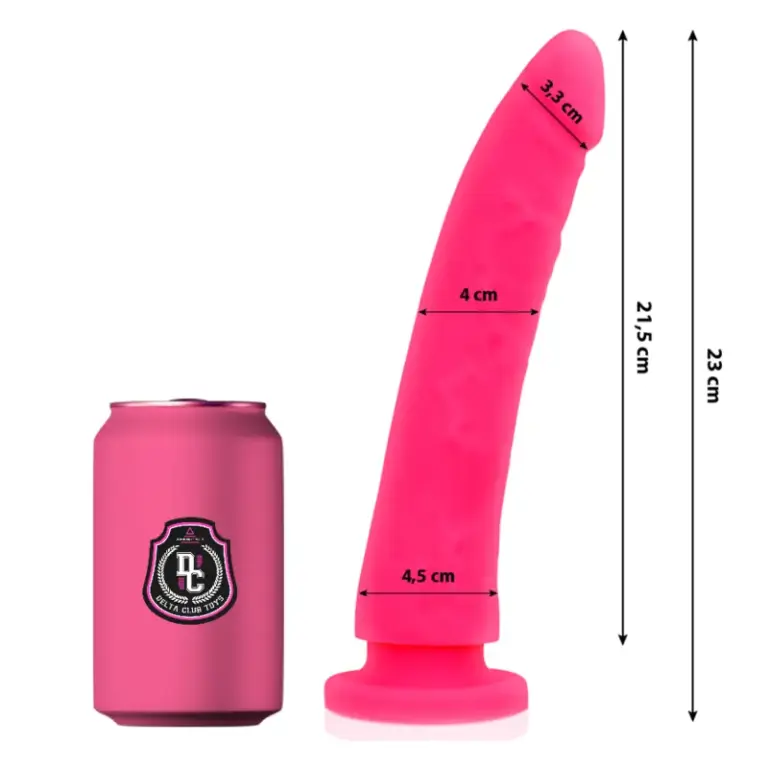 DELTA CLUB - Dildo Realista Rosa Premium de Silicona Médica 23 cm
