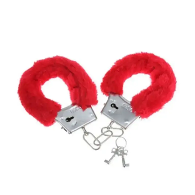 Diablo Picante - Esposas Metal Forradas Rojas Premium