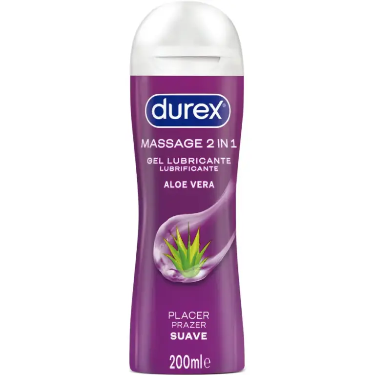 DUREX - Gel Lubricante de Masaje Suave Aloe Vera 200 ml