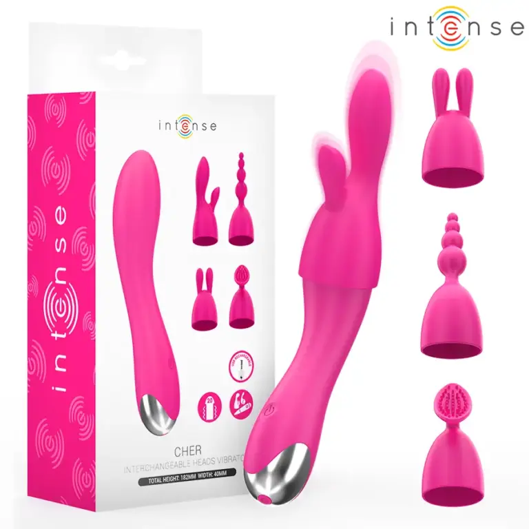 INTENSE - Cher Vibrador 20 Modos con Cabeza Intercambiable