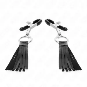 KINK - Pinzas para Pezones Premium con Borlas de Polipiel