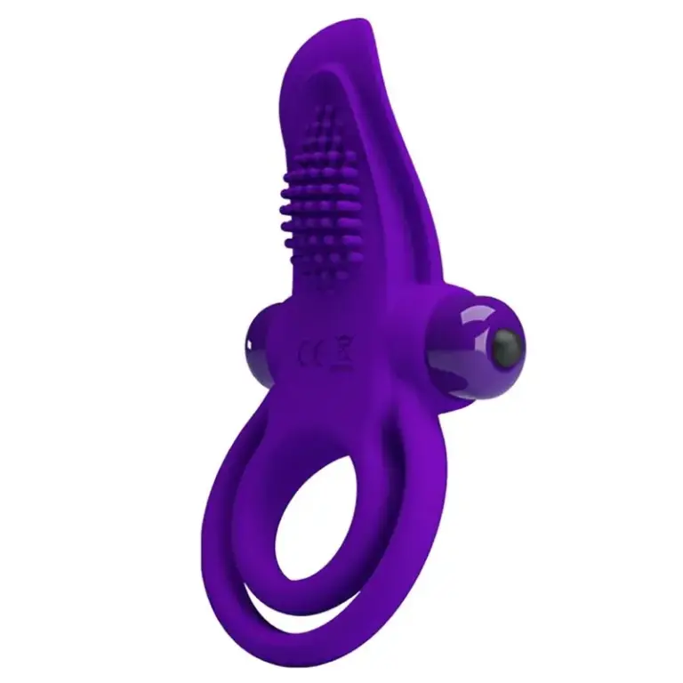 Pretty Love - Anillo Vibrador para Pene Morado Premium con 10 Modos