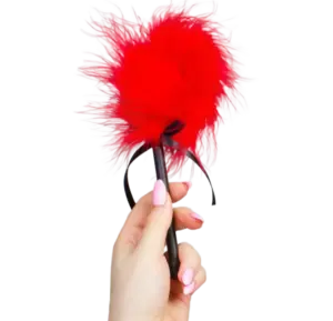 SECRETPLAY - Plumero Marabú Rojo Profesional para Juegos Sensuales