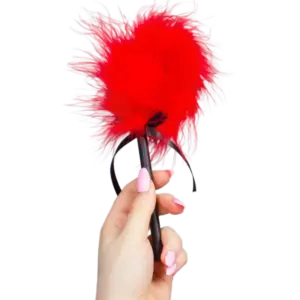 SECRETPLAY - Plumero Marabú Rojo Profesional para Juegos Sensuales
