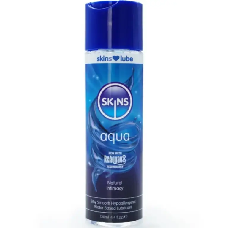 SKINS - Aqua Lubricante Premium Base de Agua 130 ML
