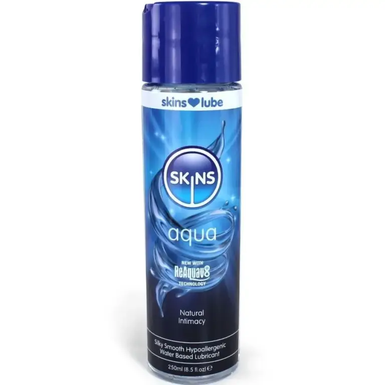 SKINS - Aqua Lubricante Profesional Base de Agua 250 ML