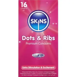 SKINS - Preservativos Premium Dots & Ribs 16 Piezas