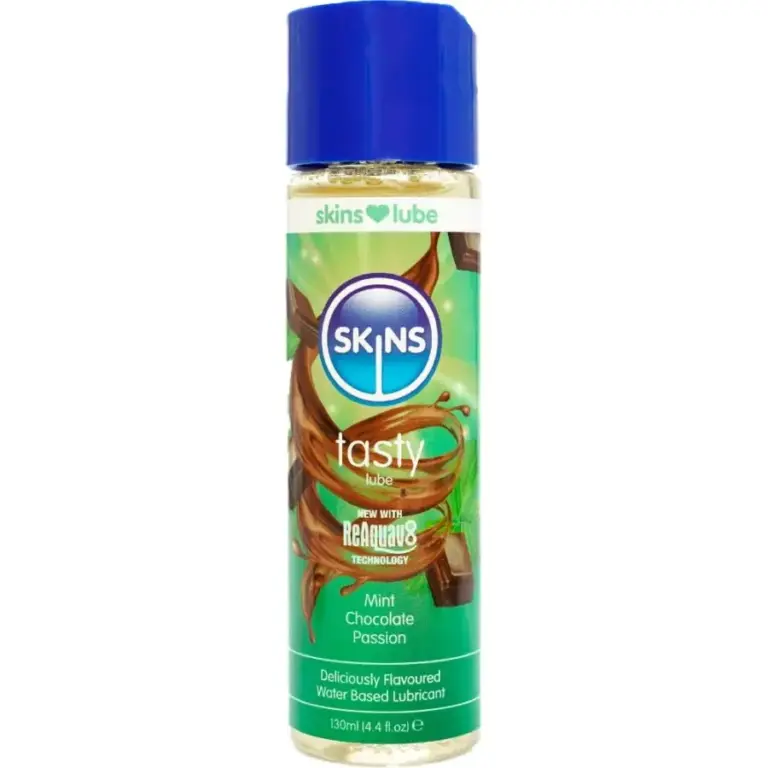SKINS - TASTY LUBRICANTE MENTA CHOCOLATE 130 ML PREMIUM