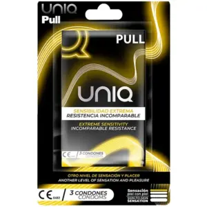 UNIQ - Preservativos Pull Sin Láttex Premium 3 Unidades