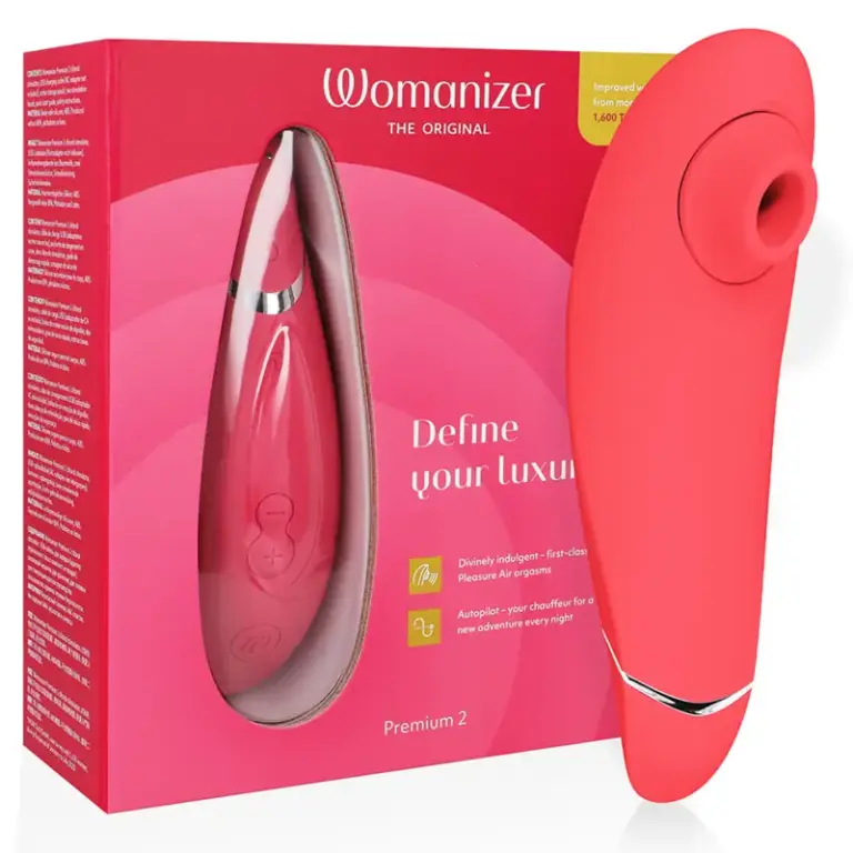 WOMANIZER - PREMIUM 2 Estimulador de Clítoris Frambuesa Profesional