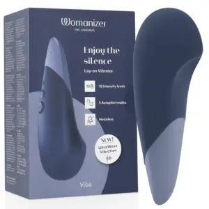 WOMANIZER - VIBE Vibrador Lay-On Silencioso Premium Azul