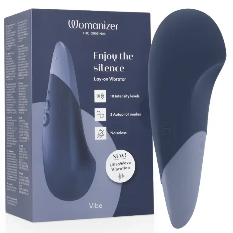 WOMANIZER - VIBE Vibrador Lay-On Silencioso Premium Azul