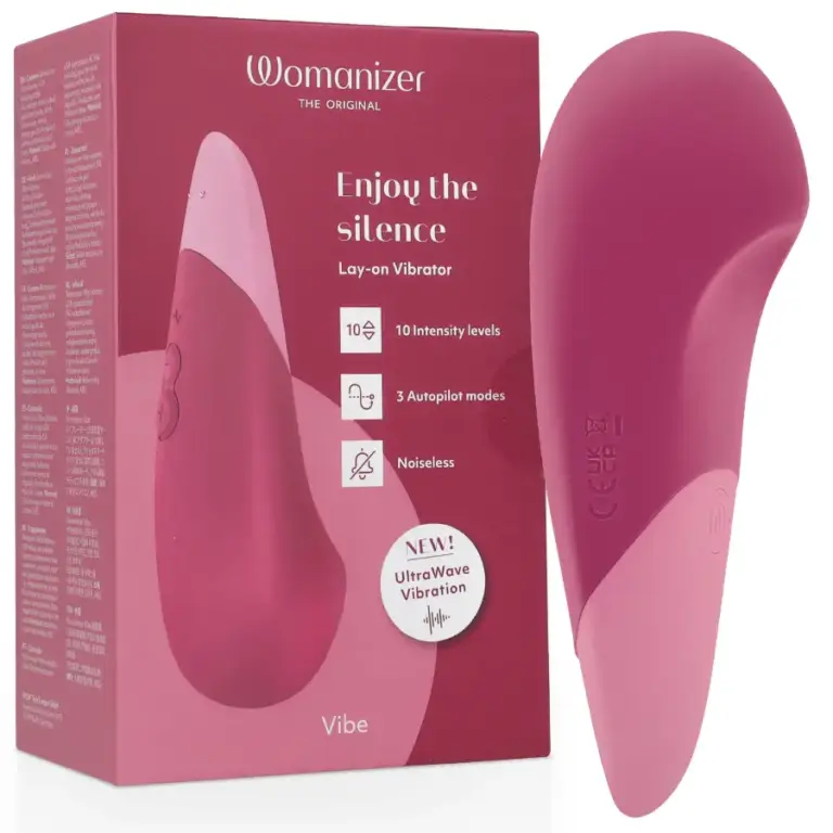 WOMANIZER - Vibrador Lay-On Silencioso Rosa Oscuro Premium