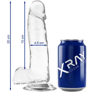 X RAY - Dildo Realista Transparente 20 cm - Suave y Flexible