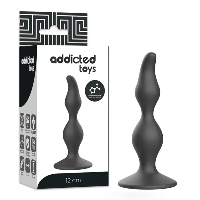 ADDICTED TOYS - Plug Anal 12 cm Negro Profesional y Suave