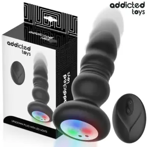 ADDICTED TOYS - Plug Anal Vibrador Premium con Control Remoto y Luz LED