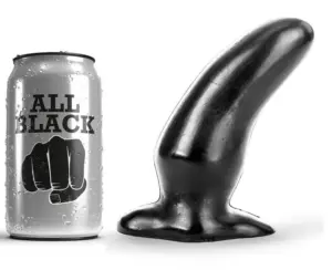 ALL BLACK - Anal Plug 13 cm Profesional y Curvado