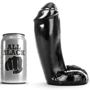 ALL BLACK - Dildo Realístico 18 cm Premium y A Prueba de Agua